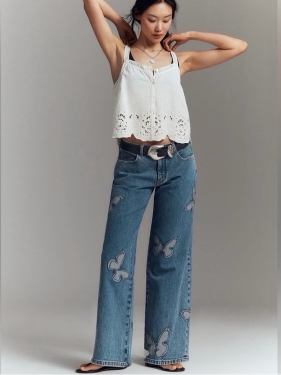 Anthropologie Denim - Anthropologie Pilcro Butterfly Low-Slung Wide-Leg Jeans Size 33